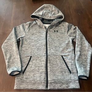 Youth Under Armour Black and Gray ColdGear Jacket - Size Large